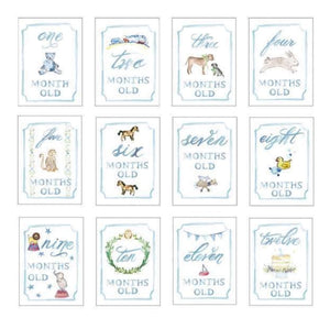 Monthly Milestone Card Set- Blue