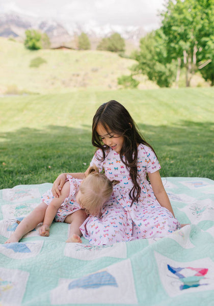 Classic Twirl Dress in Butterfly Rainbow