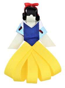 Princess Figure on Pinch Clip (Yellow and Royal Blue)