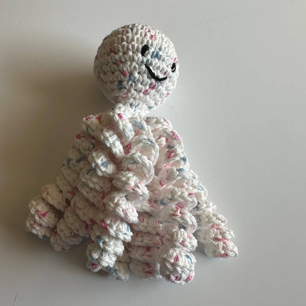 Hand crochet octopus for preemies in Marble Print.