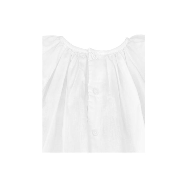 White Bubble and Bonnet with Novelty Smocking-