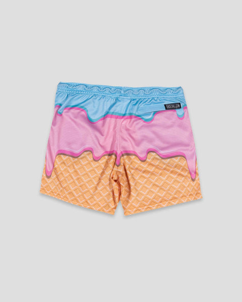 Flag Man Ice Cream Sundae Air Mesh Shorts - Youth