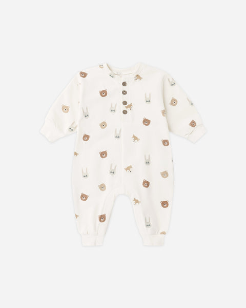 Relaxed Fleece Jumpsuit Critters