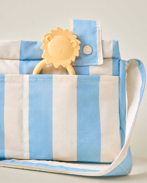 Storq x Kindred Bravely Stroller Party Caddy Bag: Blue Wide Stripe