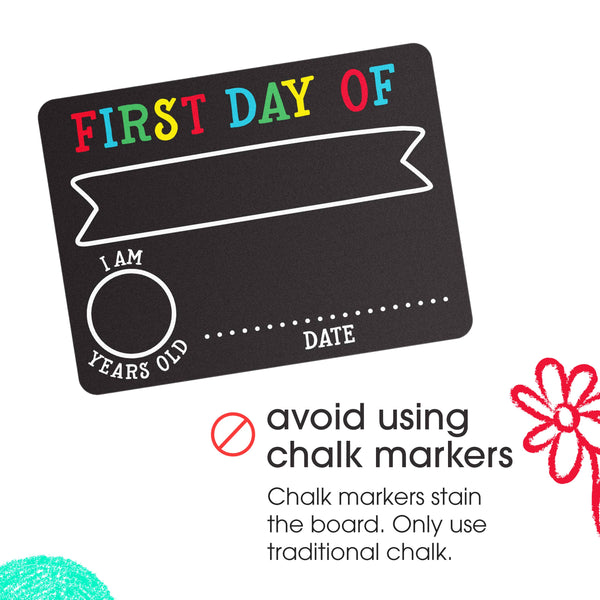 First And Last Day of School Photo Sharing Chalkboard Signs