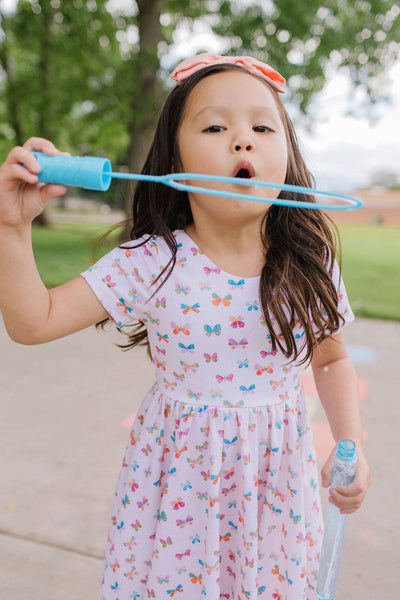 Classic Twirl Dress in Butterfly Rainbow