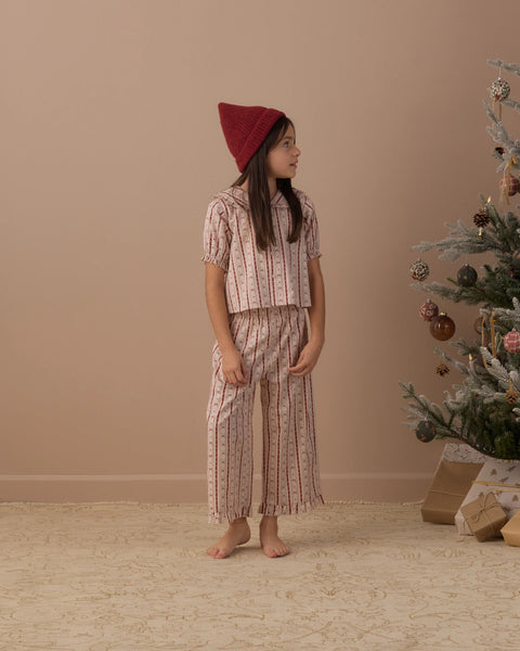 Ruffle Pajamas Candy Cane Lane