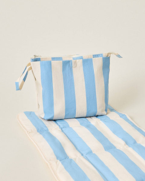 Storq x Kindred Bravely Quick Change Kit Bag: Blue Wide Stripe
