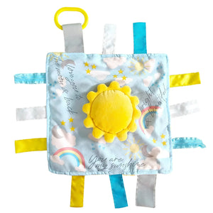 Sunshine Rainbow Baby Weather Lovey Tag Toy Comfort Soother