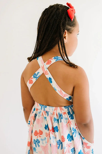 Sofia Dress in Patriotic Bows