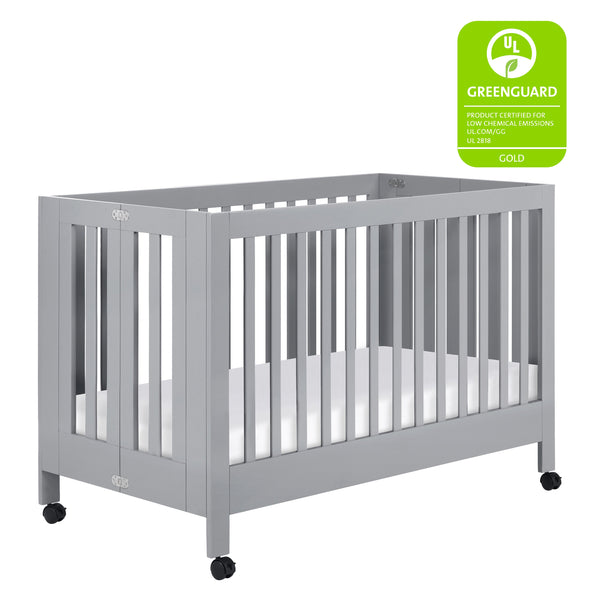 Maki Full-Size Folding Crib with Toddler Bed Conversion Kit