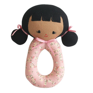 Audrey Grab Rattle Posy Heart