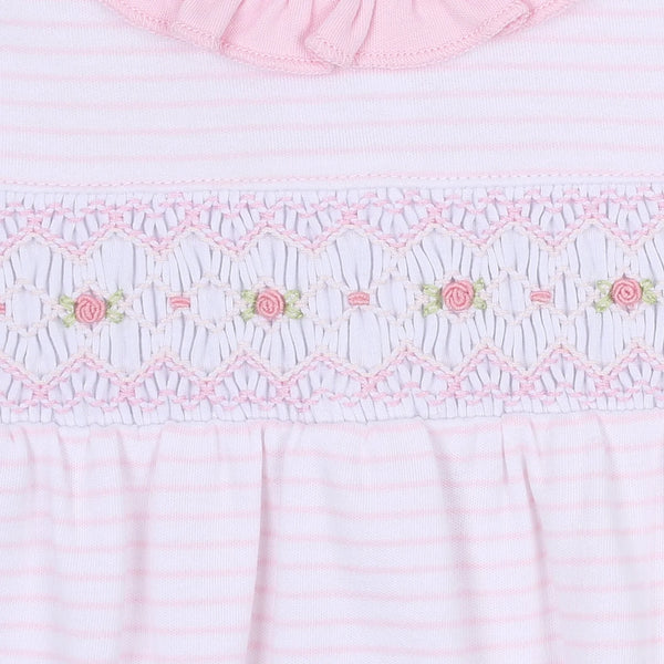 Katie & Kyle Pink Smocked Ruffle Flutters Dress Set