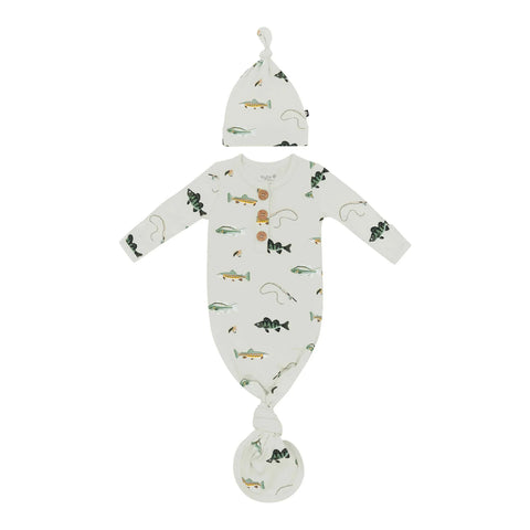 Knotted Gown with Hat Set in Fishing
