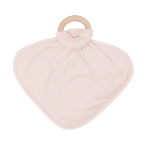 Lovey in Blush with Removable Wooden Teething Ring