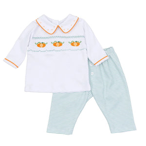 Lil' Pumpkin Classics Smocked Boy Toddler 2Pc Pant Set
