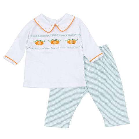 Lil' Pumpkin Classics Smocked Boy Toddler 2Pc Pant Set