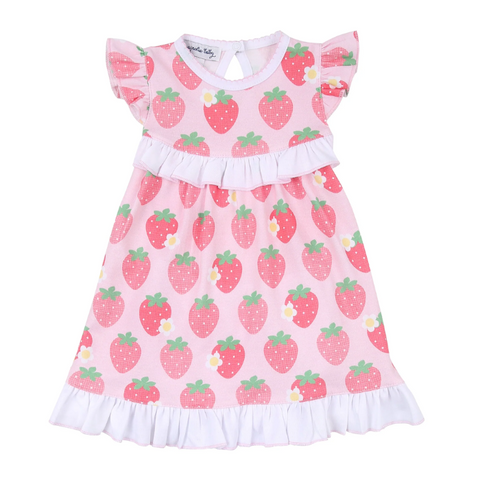 Berry Sweet Printed Sleeveless Toddler Dress
