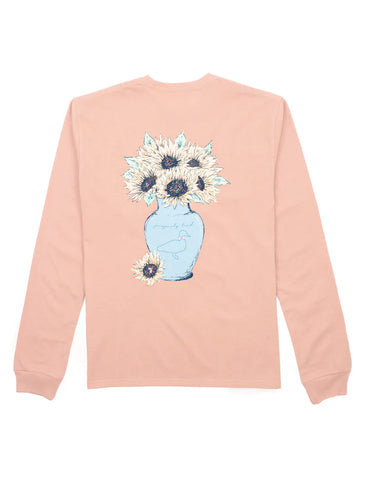 Girls Sunflower Bouquet LS Peach