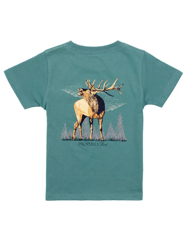 Boys Elk SS Marine Green
