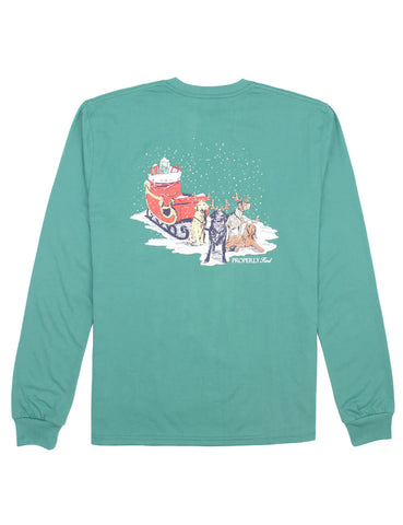 Boys Sleigh Dogs LS Teal
