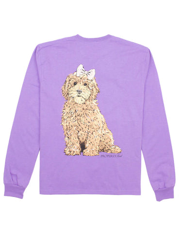 Girls Goldendoodle LS Light Purple