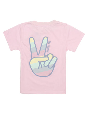Girls Peace Sign Rose Shirt