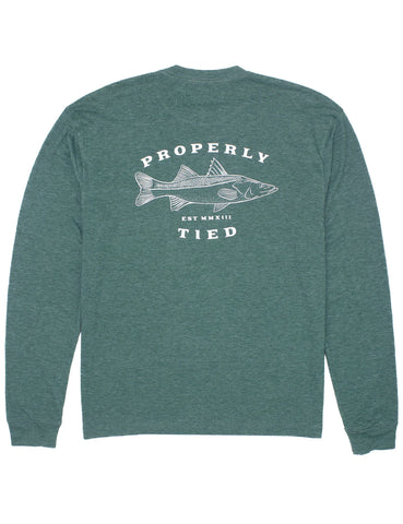 LD Portland Pocket Tee LS Fresh Catch Hunter Heather