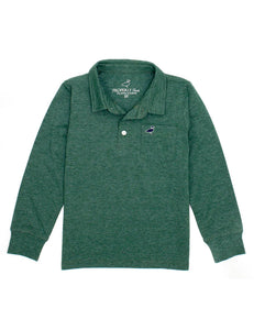 Boys Harrison Pocket Polo LS- Hunter Green