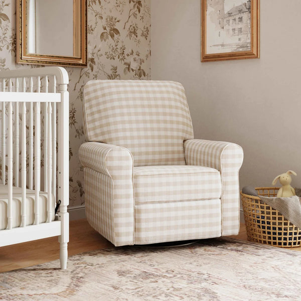 Monroe Power Recliner and Swivel Glider (Tan Gingham)