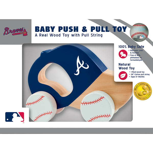 Atlanta Braves Wood Push & Pull  Toy