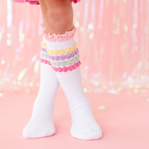 Pastel Bubble Knee High Socks