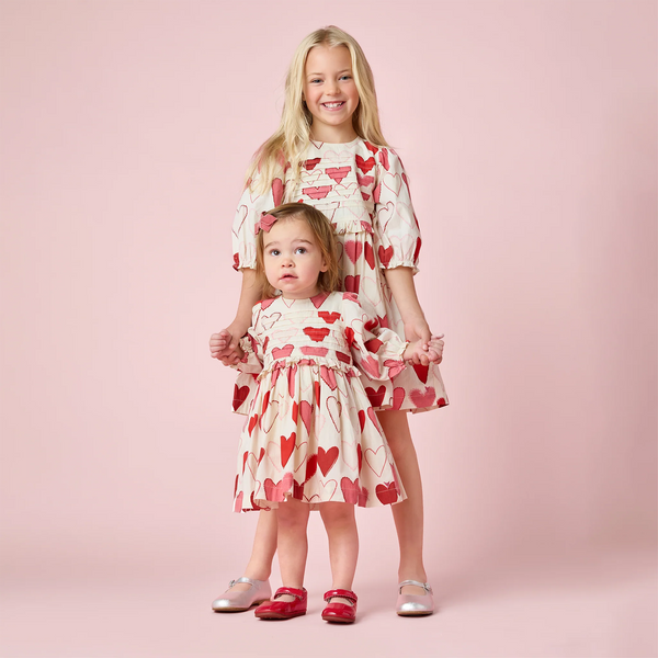 Baby Girls Renee Dress Set- Gradient Hearts (FINAL SALE)