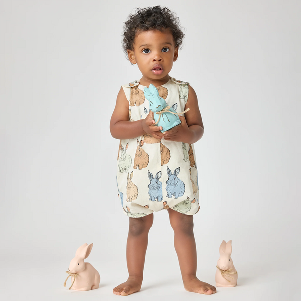 Baby Boys Noah Jumper- Blue Vintage Bunnies (FINAL SALE)