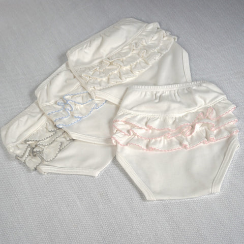 Bella Baby Bloomers- Pink Trim