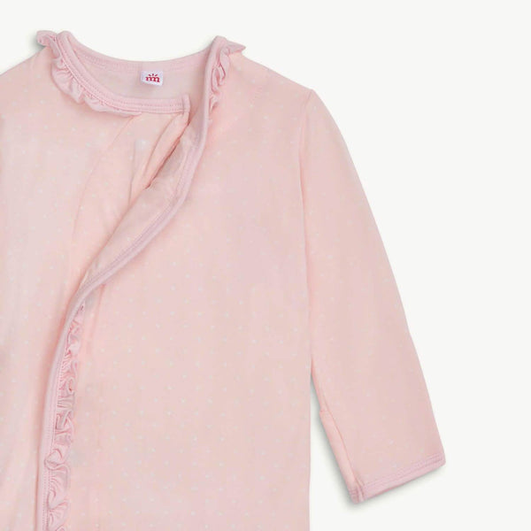 Magnetic Gown & Hat Set with Ruffle Pin Dot Pink