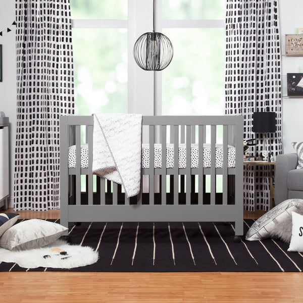 Maki Full-Size Folding Crib with Toddler Bed Conversion Kit
