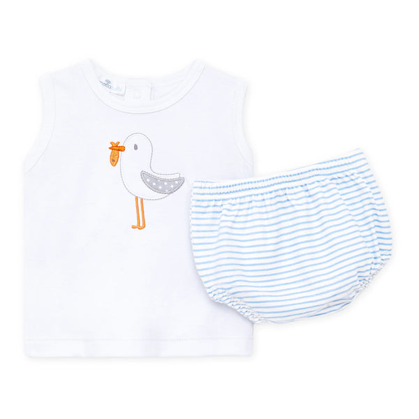 Seabird Shores Applique Diaper Cover Set