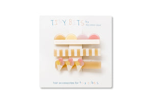 Set of 3 ice cream hair clips