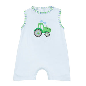Tractor Tales Applique Short Playsuit