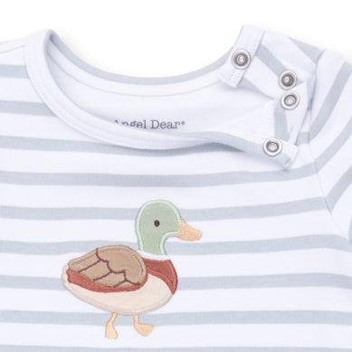 Mama Mallard- Long Sleeve Snap Shoulder Romper