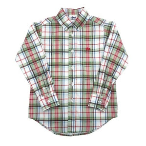 Carter Oxford Shirt- Creme Plaid