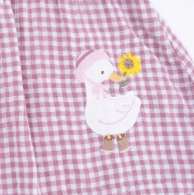 Berry Gingham- Long Sleeve Ruffle Dress and Legging