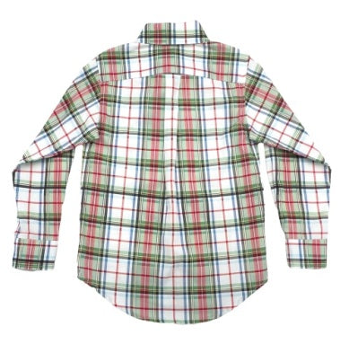 Carter Oxford Shirt- Creme Plaid