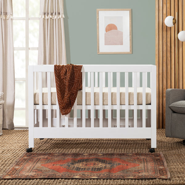 Maki Full-Size Folding Crib with Toddler Bed Conversion Kit