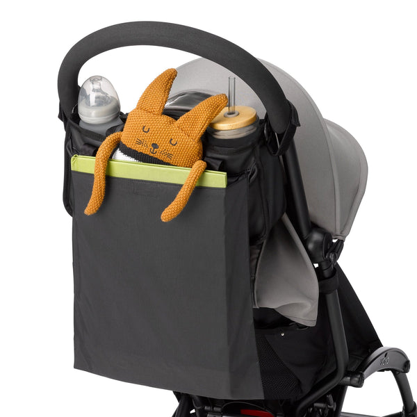 Wander Stroller Caddy in Black Matte Leatherette