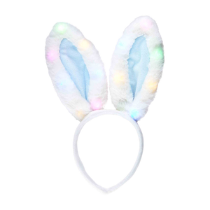 Blue Light-Up Bunny Headband