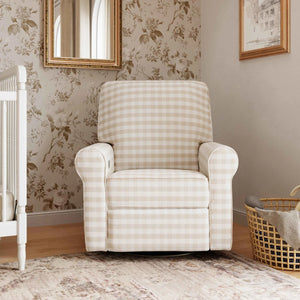 Monroe Power Recliner and Swivel Glider (Tan Gingham)