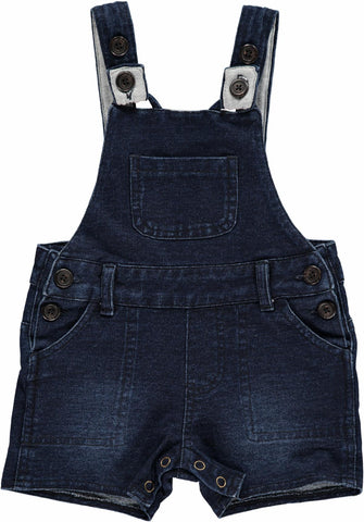 JONTY denim effect shortie overalls- Navy