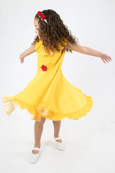 Yellow Beauty Twirl Dress